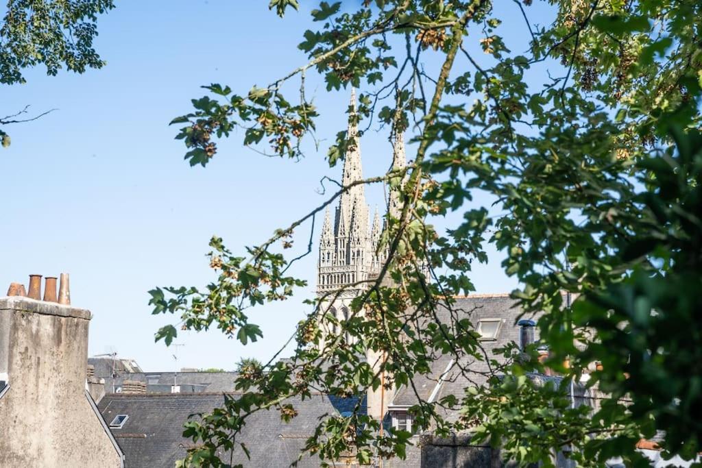 oo Le jardin oo paisible studio équipé et bien placé Quimper Exterior foto